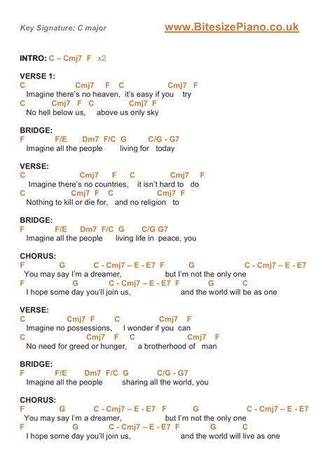 lyrics chords|IMAGINE CHORDS by John Lennon @ Ultimate.